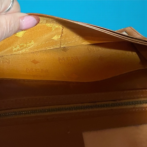 MCM Cognac Visetos Bifold Wallet - Picture 6 of 9